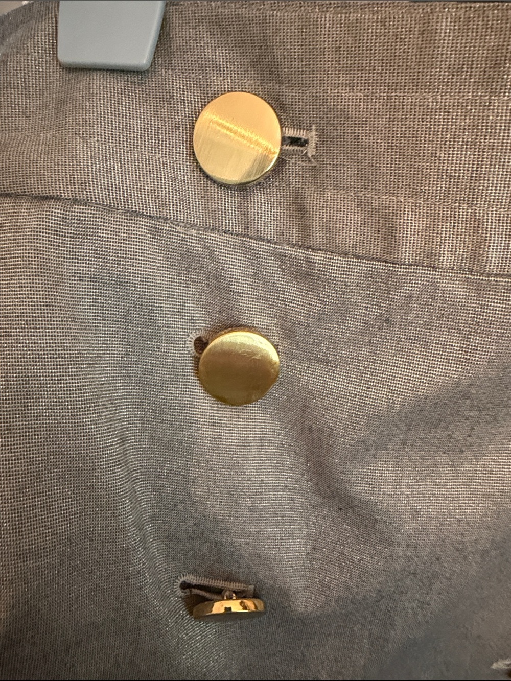 Banana Republic Beige Pencil Skirt with Gold Button Accents - Picture 5 of 13